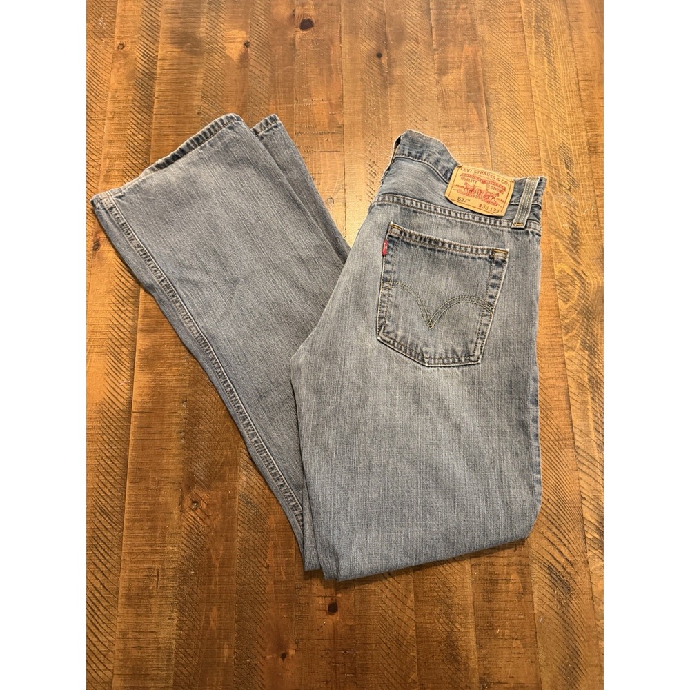 Levi's 527 Jeans Mens 33x32 Low Rise Bootcut Blue Denim 100% Cotton Mexico
